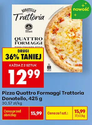 Pizza Quattro Formaggi Trattoria Donatello promocja w Biedronka
