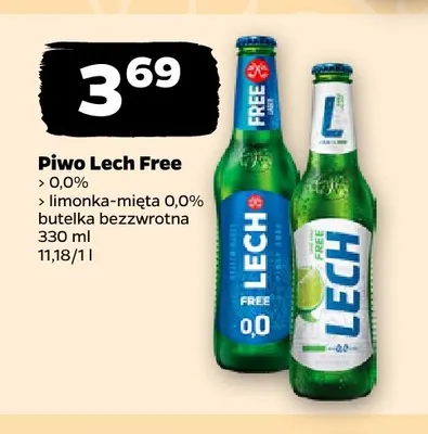Piwo bezalkoholowe Lech limonka-mięta promocja w Netto