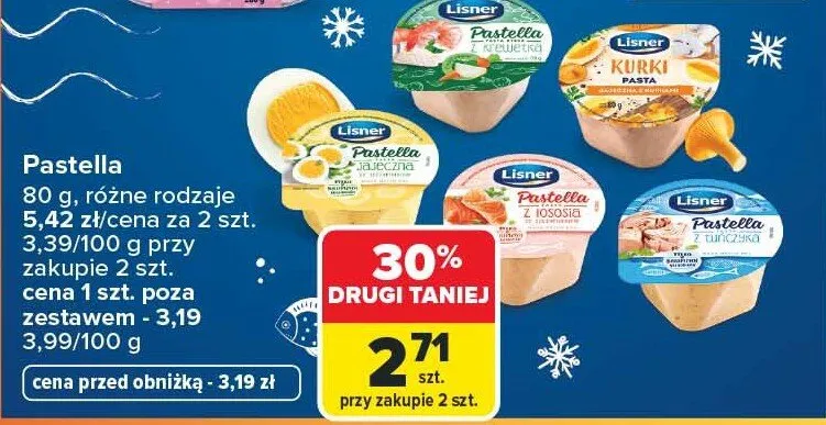 Pastella różne rodzaje promocja w Carrefour Market
