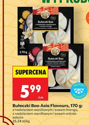 Bułeczki Bao Asia Flavours z nadzieniem waniliowym i sosem mango promocja w Biedronka