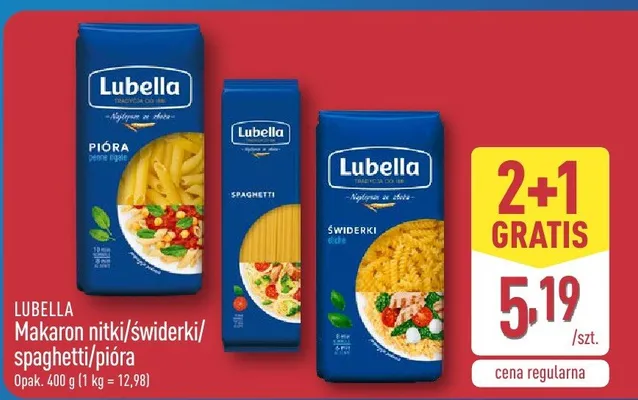 Makaron nitki Lubella promocja w Aldi