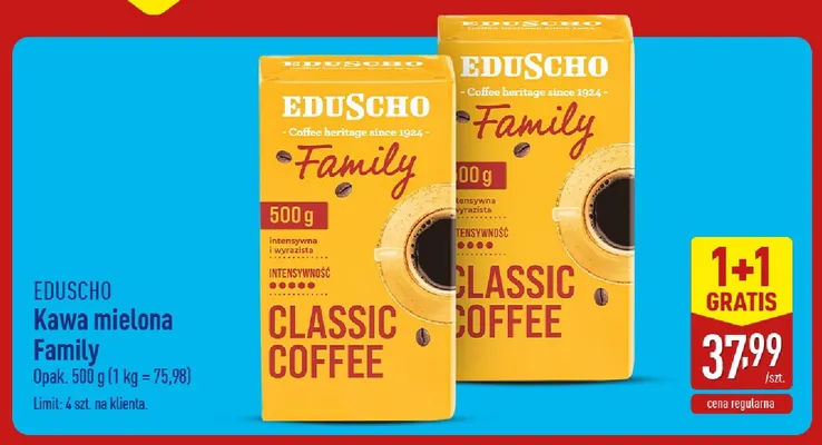 Kawa mielona Family Eduscho promocja w Aldi