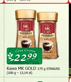Kawa rozpuszczalna MK Cafe Premium Gold promocja w CEZAR Delikatesy