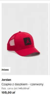 Czapka z daszkiem Jordan Unisex - czerwony promocja w Lounge by Zalando