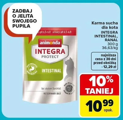 Karma sucha dla kota Integra Intestinal, Ranal promocja w Carrefour