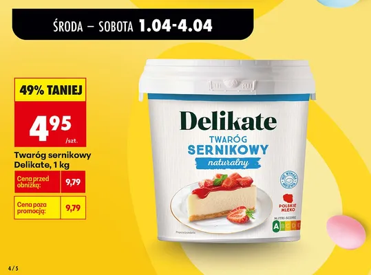 Twaróg sernikowy naturalny promocja w Biedronka