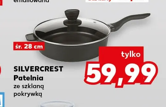 Patelnia ze szklaną pokrywką Silvercrest promocja w Kaufland