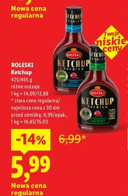 Ketchup Premium pikantny Roleski promocja w Lidl