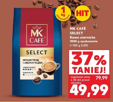 Kawa ziarnista MK Café Select promocja w Kaufland