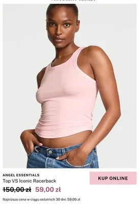 Top damski Victoria's Secret VS Iconic Racerback promocja w Victoria's Secret
