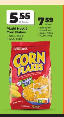 Płatki kukurydziane Nestlé Corn Flakes z miodem i orzeszkami promocja w Odido