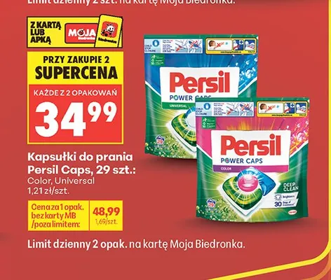 Kapsułki do prania Persil Caps Color promocja w Biedronka