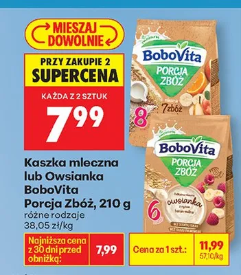 Kaszka mleczna lub Owsianka Porcja Zbóż promocja w Biedronka