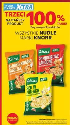 Nudle pomidorowe łagodne Knorr promocja w Kaufland