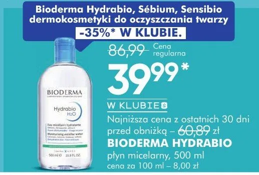 Płyn micelarny Hydrabio promocja w Super-Pharm