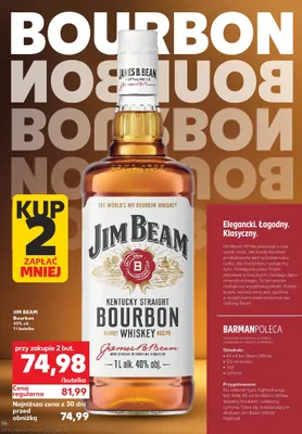 Bourbon Jim Beam White 40% alk. promocja w Kaufland