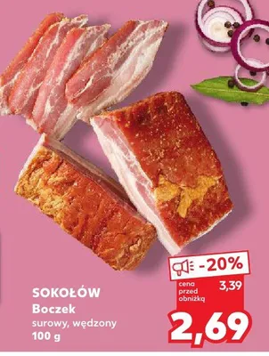 Boczek surowy, wędzony promocja w Kaufland