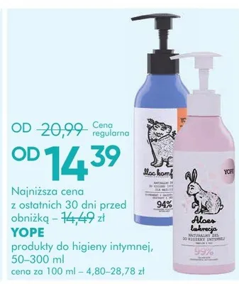 Produkty do higieny intymnej promocja w Super-Pharm