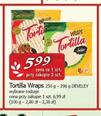 Tortilla Wraps Develey promocja w CEZAR Delikatesy
