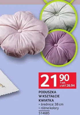 Poduszka w kształcie kwiatka promocja w Selgros