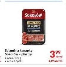Salami na kanapkę plastry Sokołów promocja w Makro