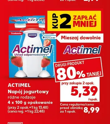 Napój jogurtowy Actimel 4-pak promocja w Kaufland