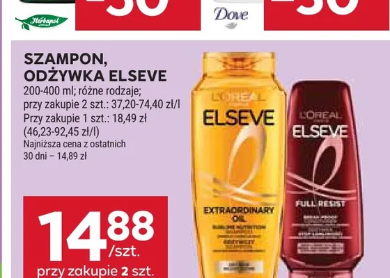 Szampon Elseve promocja w Stokrotka