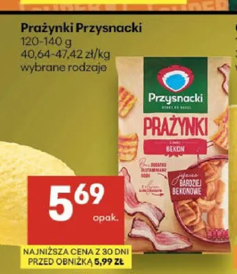 Prażynki Przysnacki o smaku bekonu promocja w Delikatesy Centrum