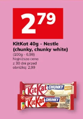 Kitkat 40g (chunky, chunky white) promocja w Hitpol