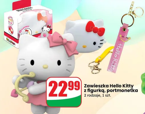 Zawieszka Hello Kitty z figurką, portmonetka promocja w Dino