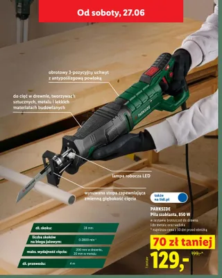 Piła szablasta Parkside promocja w Lidl
