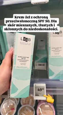 Krem-żel normalizująco-ochronny z ochroną przeciwsłoneczną SPF 50  promocja w Rossmann
