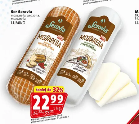 Ser mozzarella typu włoskiego Serovia promocja w Prim Market