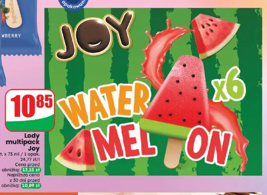 Lody multipack Joy Watermelon 6-pak promocja w Dino