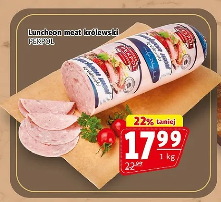 Luncheon meat królewski Pekpol promocja w Prim Market