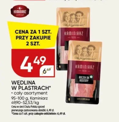 Wędlina w plastrach Kaminiarz promocja w Chata Polska