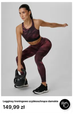 Legginsy treningowe szybkoschnące damskie 4F promocja w 4F