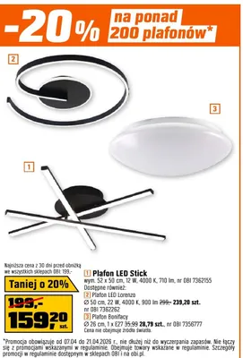 Plafon LED Stick promocja w OBI