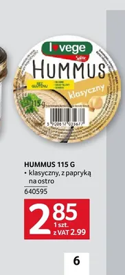 Hummus z papryką I Vege promocja w Selgros