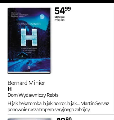 Książka Bernard Minier H promocja w Empik