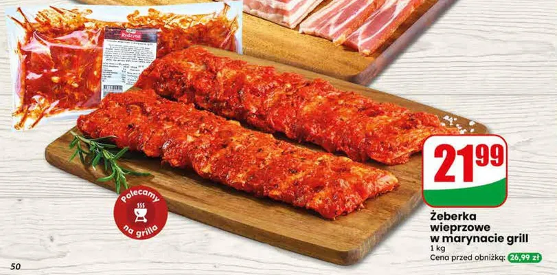 Żeberka wieprzowe w marynacie grill Agro Rydzyna promocja w Dino