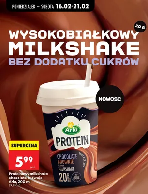 Proteinowy milkshake chocolate brownie promocja w Biedronka