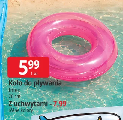 Koło do pływania z uchwytami Intex promocja w Leclerc