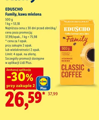 Kawa mielona Eduscho Family promocja w Lidl