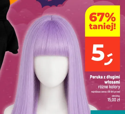 Peruka z długimi włosami promocja w Dealz
