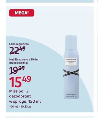 Miss So...? dezodorant w sprayu promocja w Rossmann