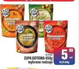 Zupa gotowa So Food promocja w Tomi Markt