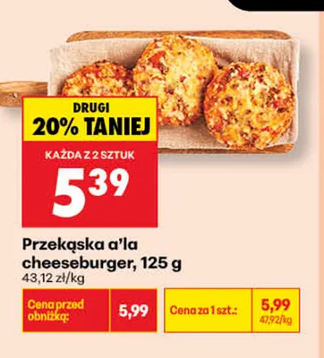 Przekąska a'la cheeseburger promocja w Biedronka