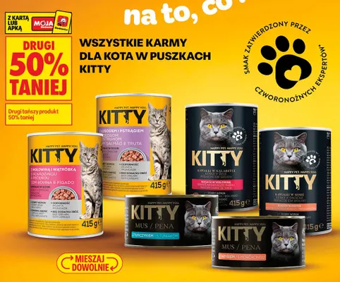 Karma dla kota kawałki w galaretce bogata w wołowinę Kitty promocja w Biedronka