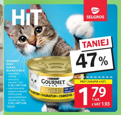 Karma dla kota Gourmet Gold promocja w Selgros